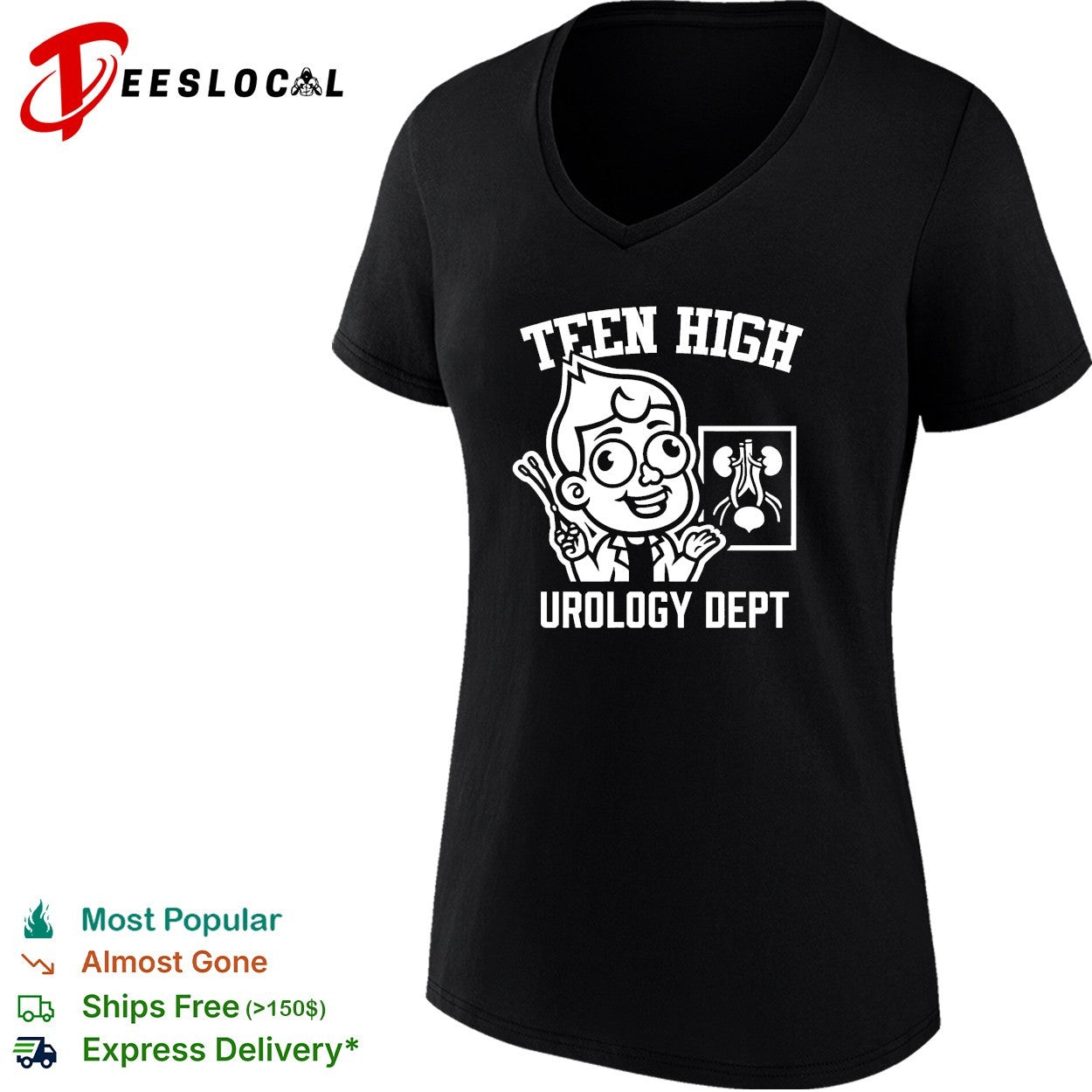 Teen High urology dept cartoon doctor shirt
