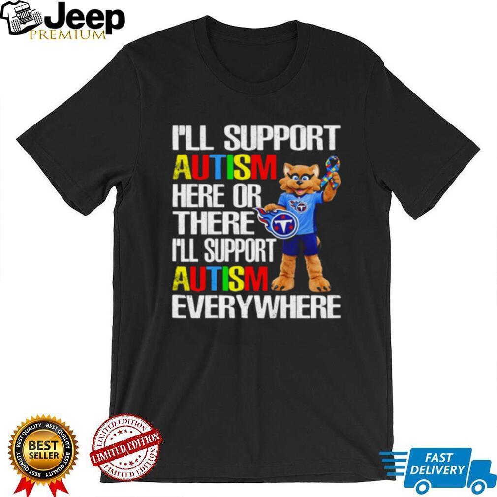 Tennessee Titans T Rac Mascot Autism Awareness Support T Shirt