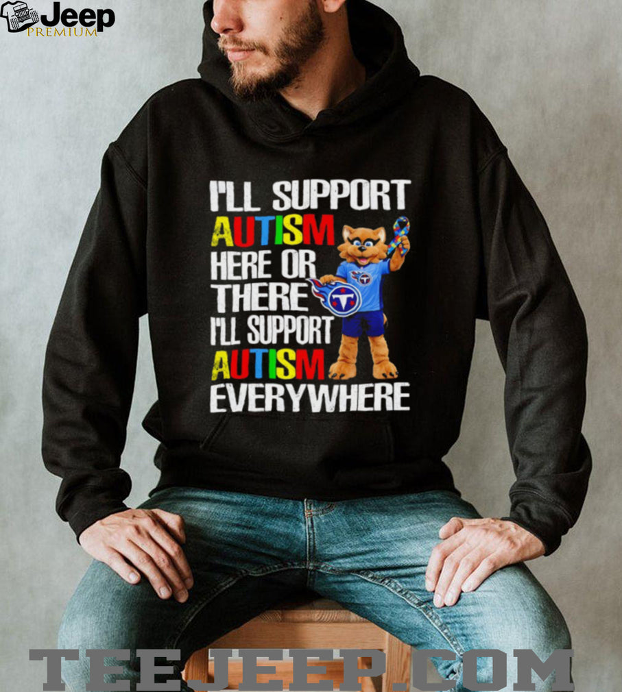 Tennessee Titans T Rac Mascot Autism Awareness Support T Shirt