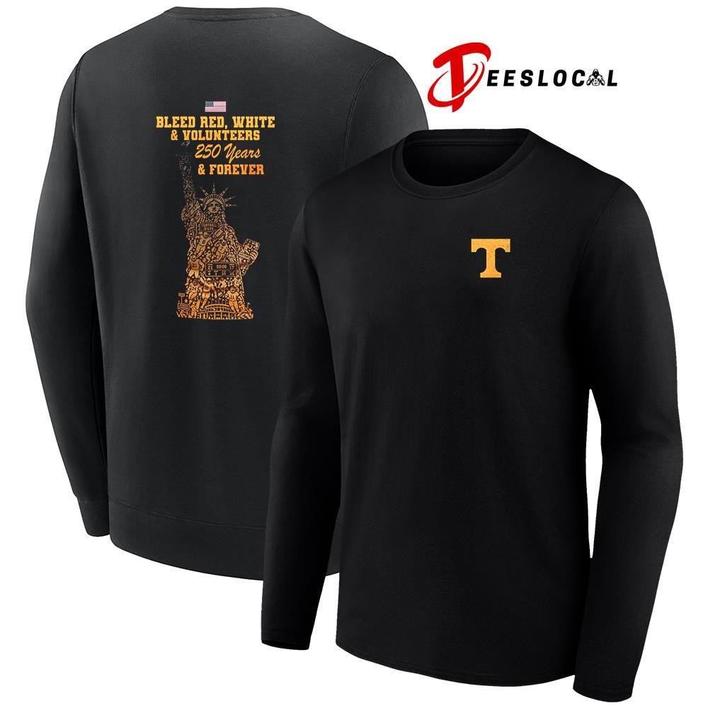 Tennessee Volunteers NCAA Independance Day 250 years and forever Statue of Liberty shirt