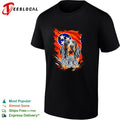 Tennessee state flag with bluetick coonhound dog portrait shirt