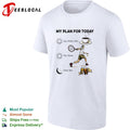 Tennis player coffee play tennis drink beer my plan for today life humor shirt