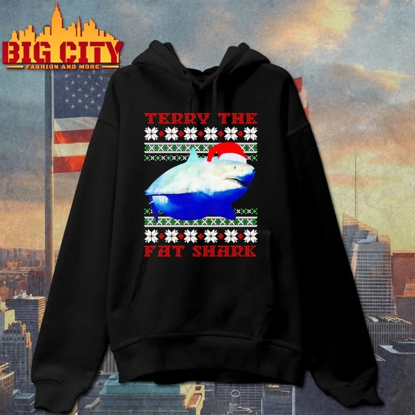 Terry The Fat Shark ugly Christmas 2025 shirt