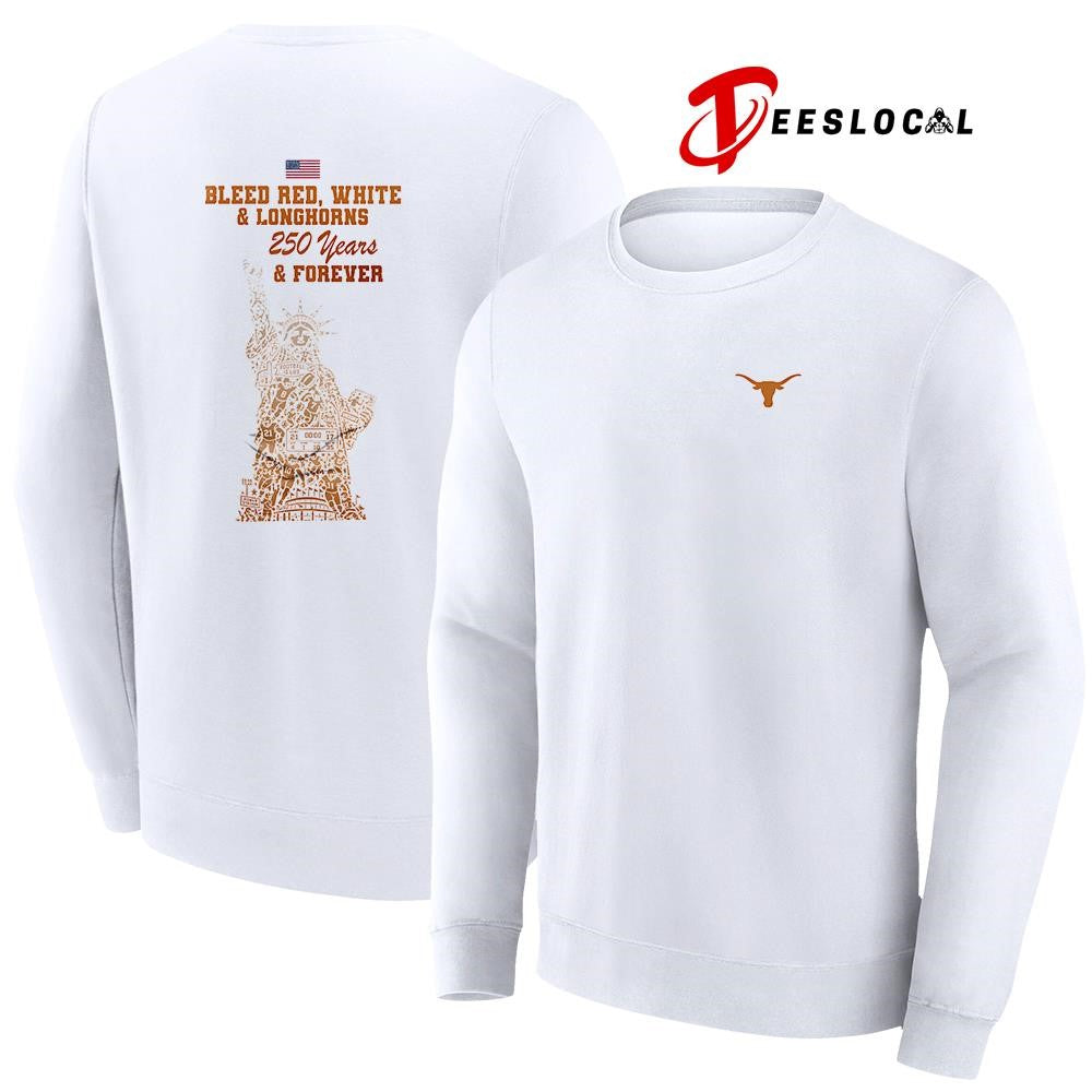 Texas Longhorns NCAA Independance Day 250 years and forever Statue of Liberty shirt