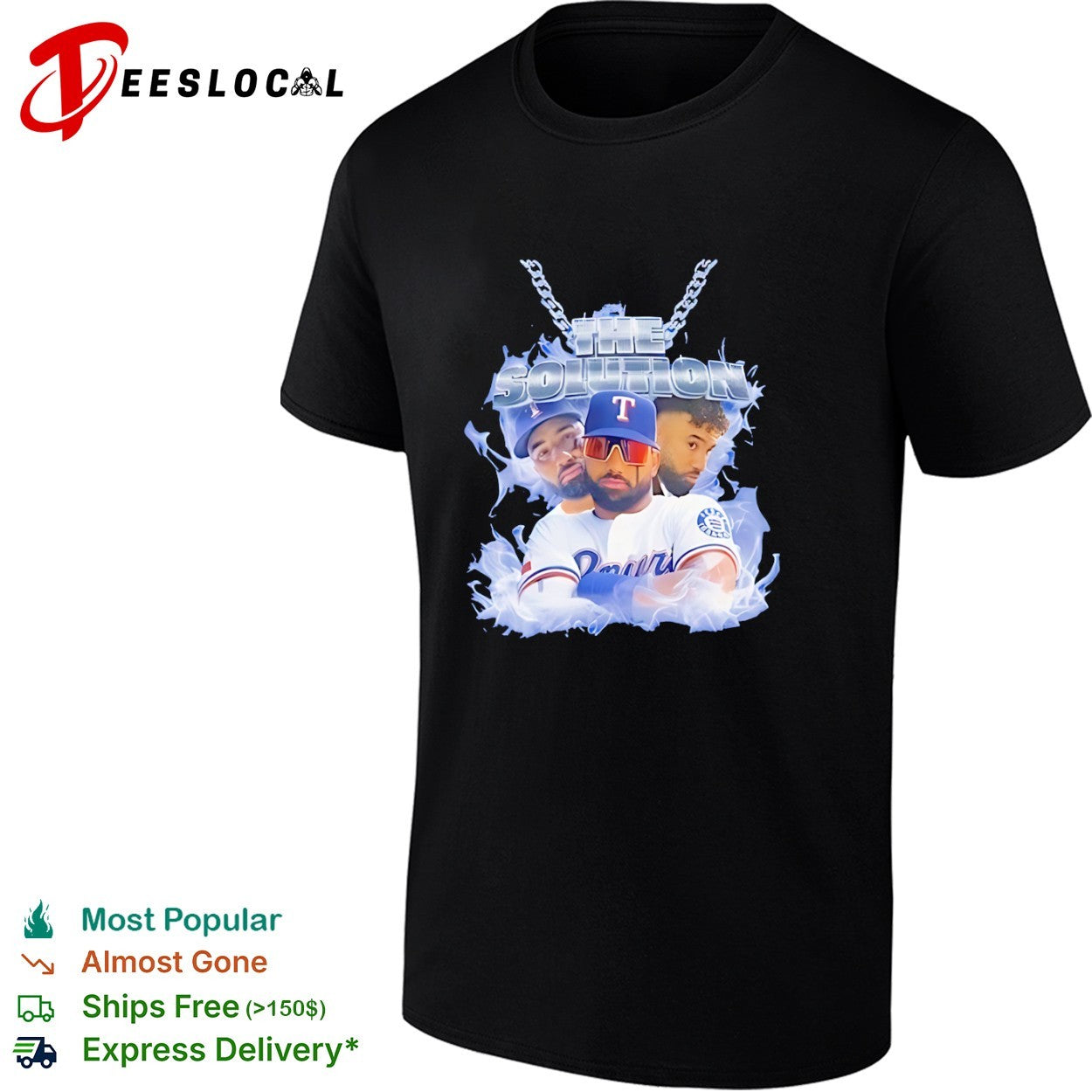 Texas Rangers the solution player portraits shirt