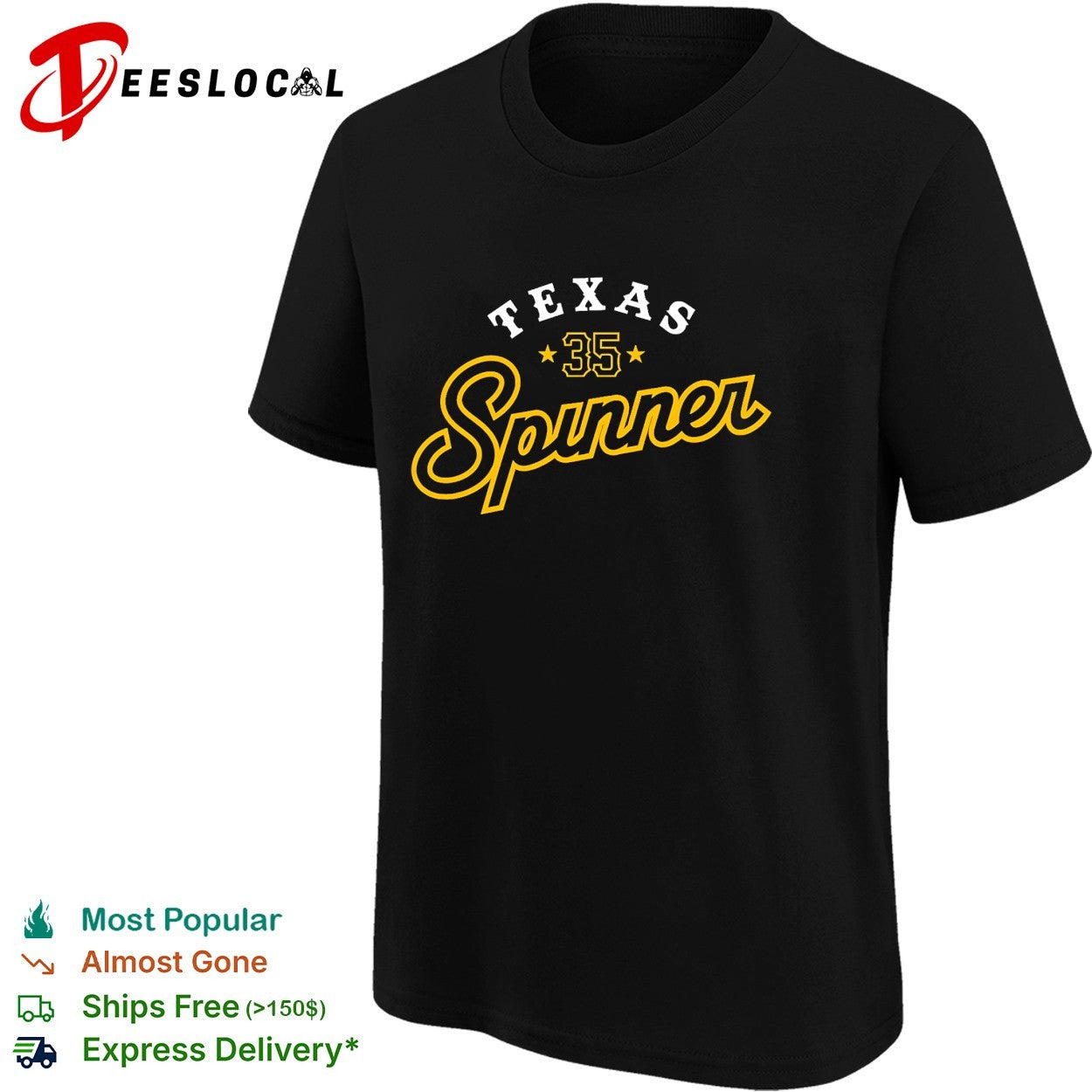 Texas Spinner 35 Pittsburgh Pirates baseball shirt