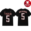 Texas Tech Red Raiders 2025 Patrick Mahomes II Celebrate Football Signature Two Sided Shirt
