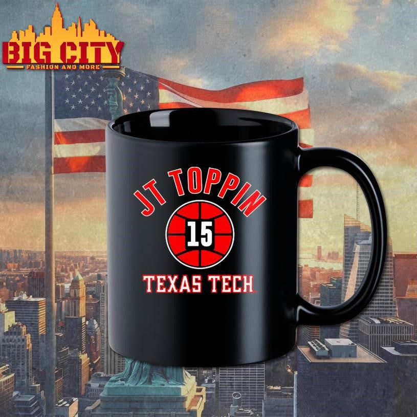 Texas Tech Red Raiders Basketball JT Toppin #15 name number ball shirt