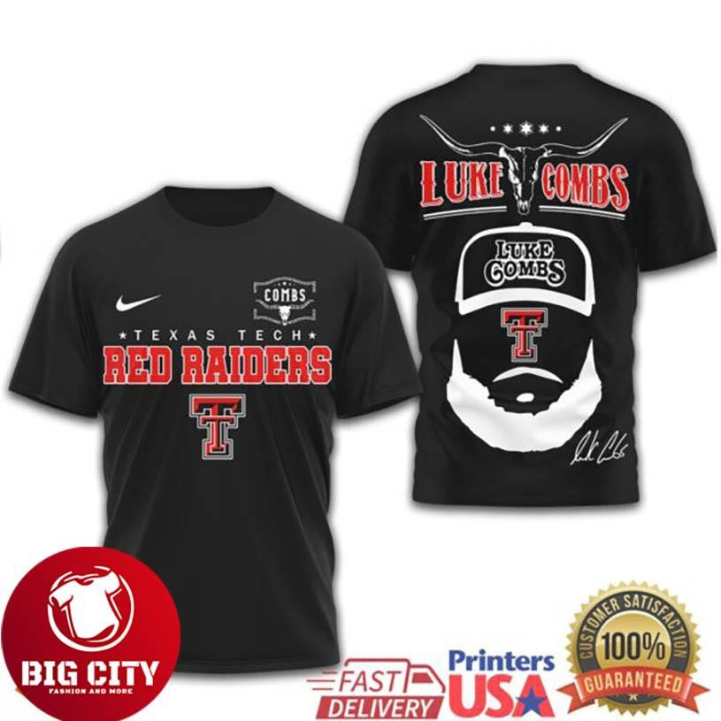 Texas Tech Red Raiders Official NCAA Luke Combs Two Sided Shirt