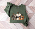 Thankful Leopard Pumpkin Sweatshirt, Pumpkin Season Sweater, Thanksgiving T-shirt, Fall Apparel, Autumn Thanksgiving...