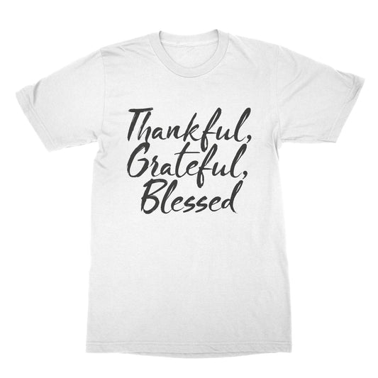 Thankful Grateful Blessed Shirt Thanksgiving Tshirt