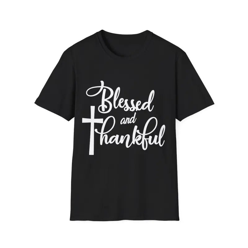 Thanksgiving Shirts for Women Thankful and Blessed T-Shirt, Menswear Top, Womenswear Top Hoodie, Sweatshirt | CiraTrend.com