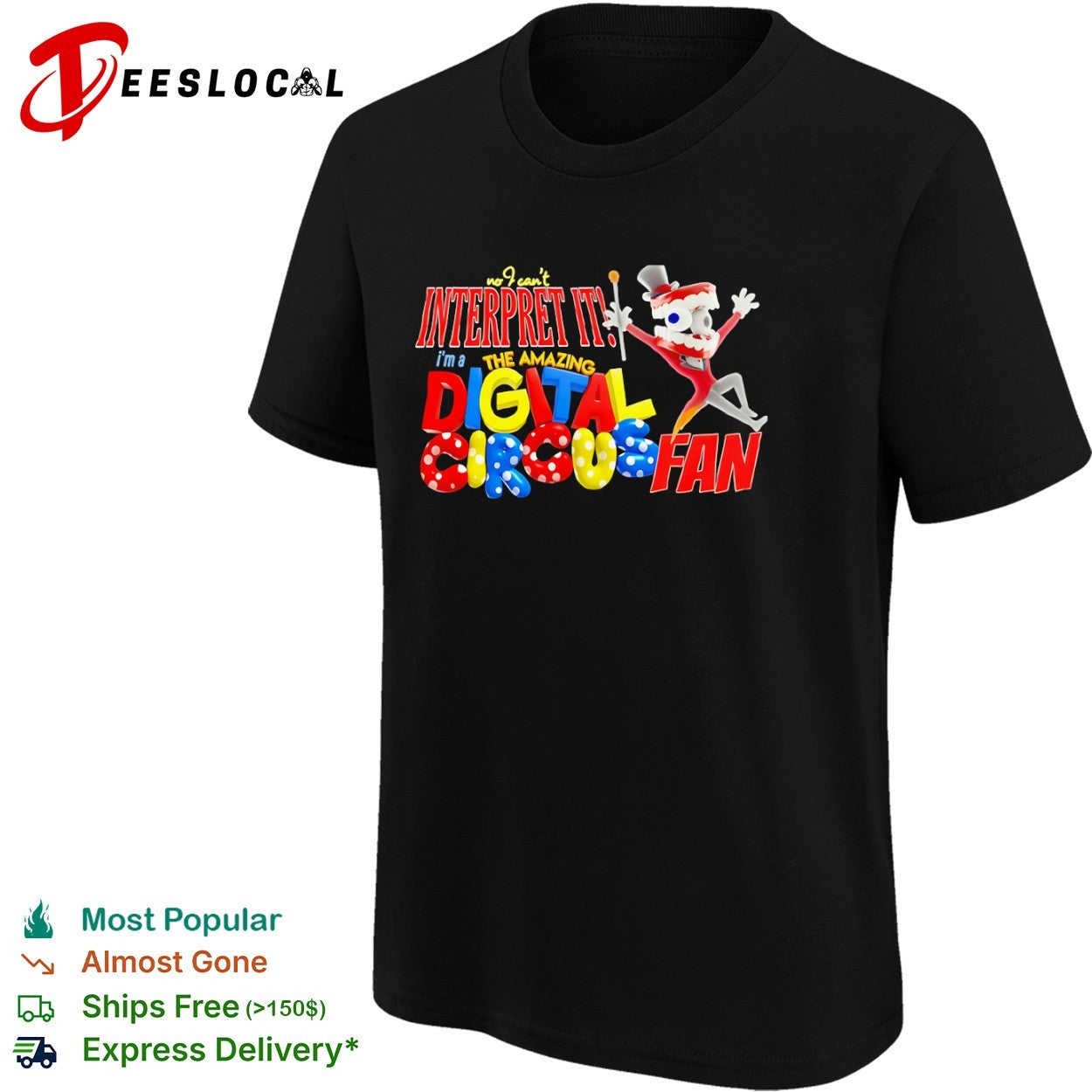 The Amazing Digital Circus Caine no I cant interpret it im a fan teeth character shirt