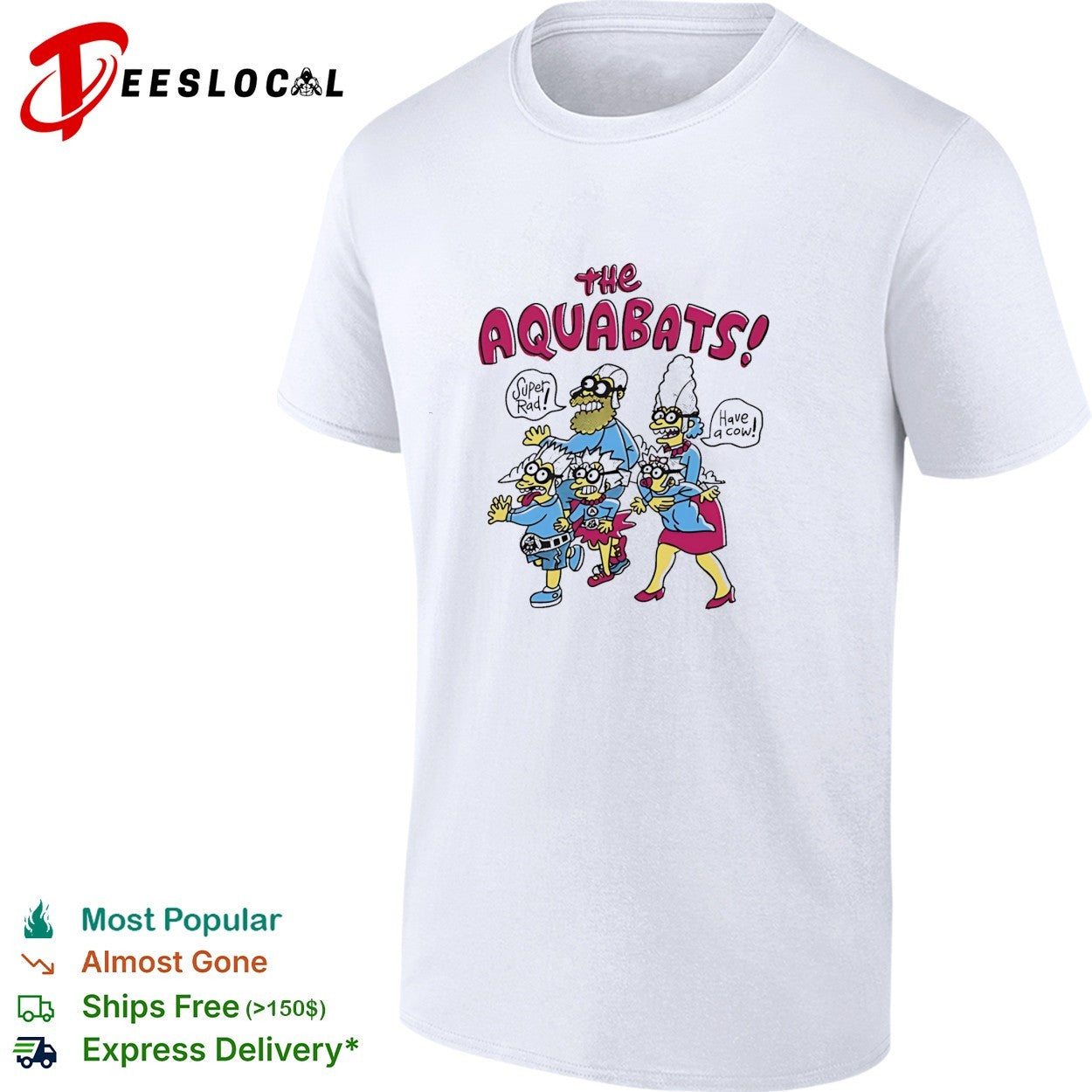 The Aquabats super rad cartoon family shirt