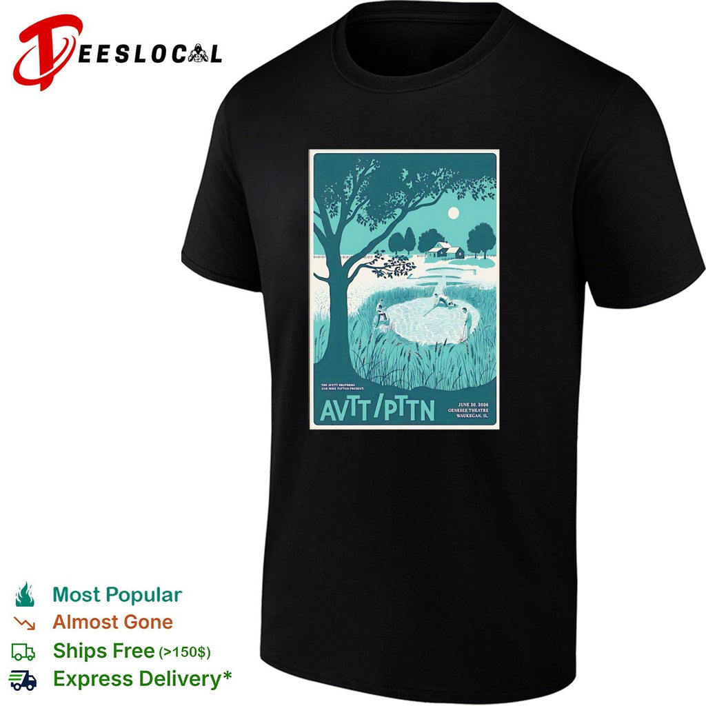 The Avett Brothers and Mike Patton AVTT PTTN teal poster shirt