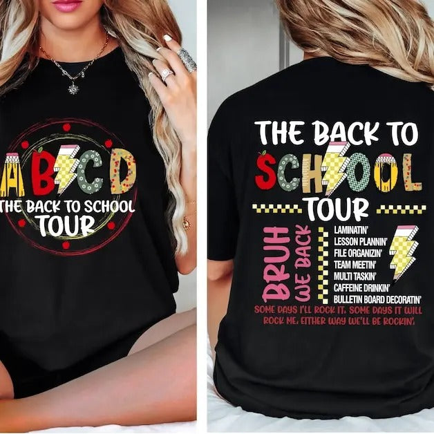 The Back To School Tour Shirt, ABCD Teacher Shirt, Back To School, First Day Of School Teacher Shirt, Gift For Her,...