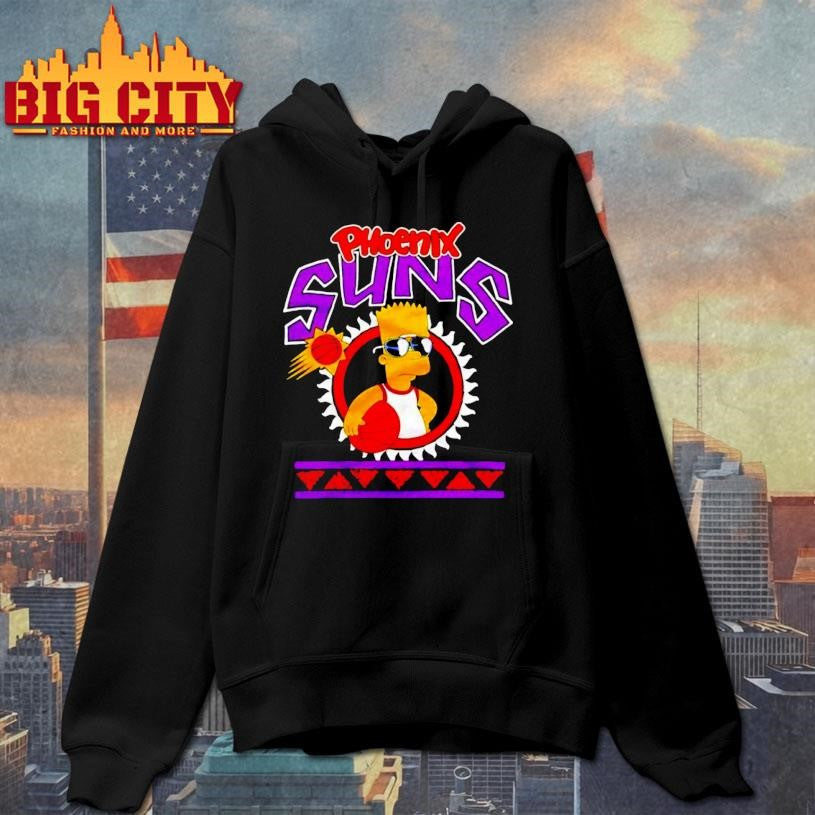 The Bart Simpson X Phoenix Suns Nba Mashup Shirt