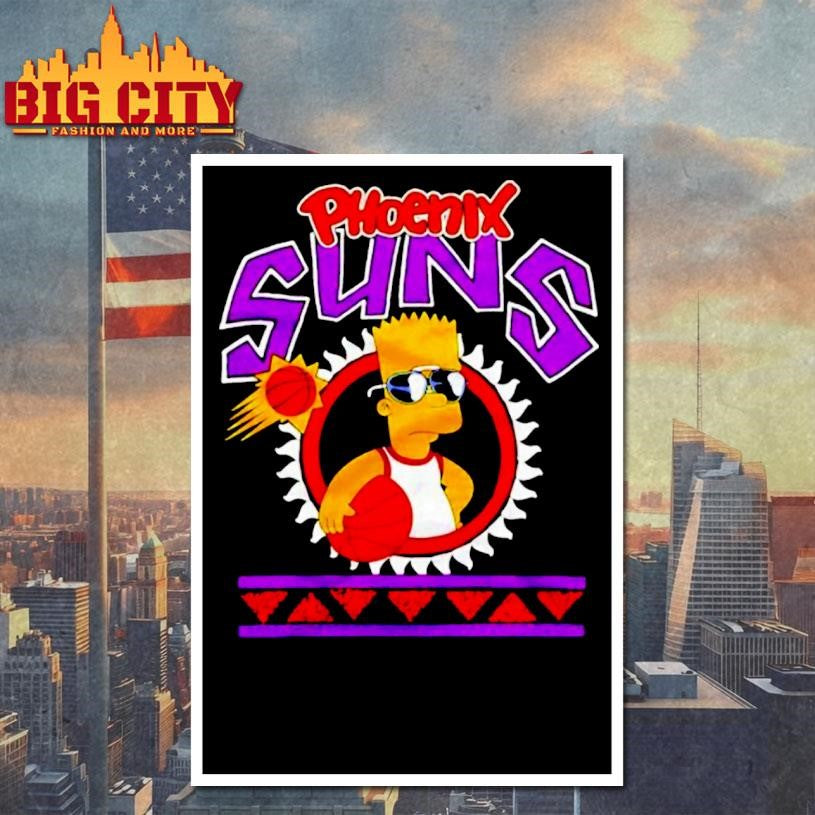 The Bart Simpson X Phoenix Suns Nba Mashup Shirt