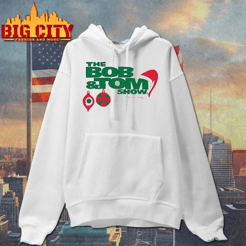 The Bob &amp; Tom Show Holiday santa hat shirt