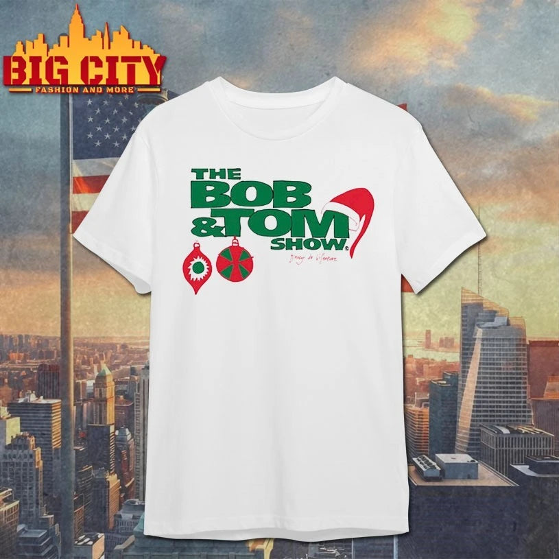 The Bob &amp; Tom Show Holiday santa hat shirt