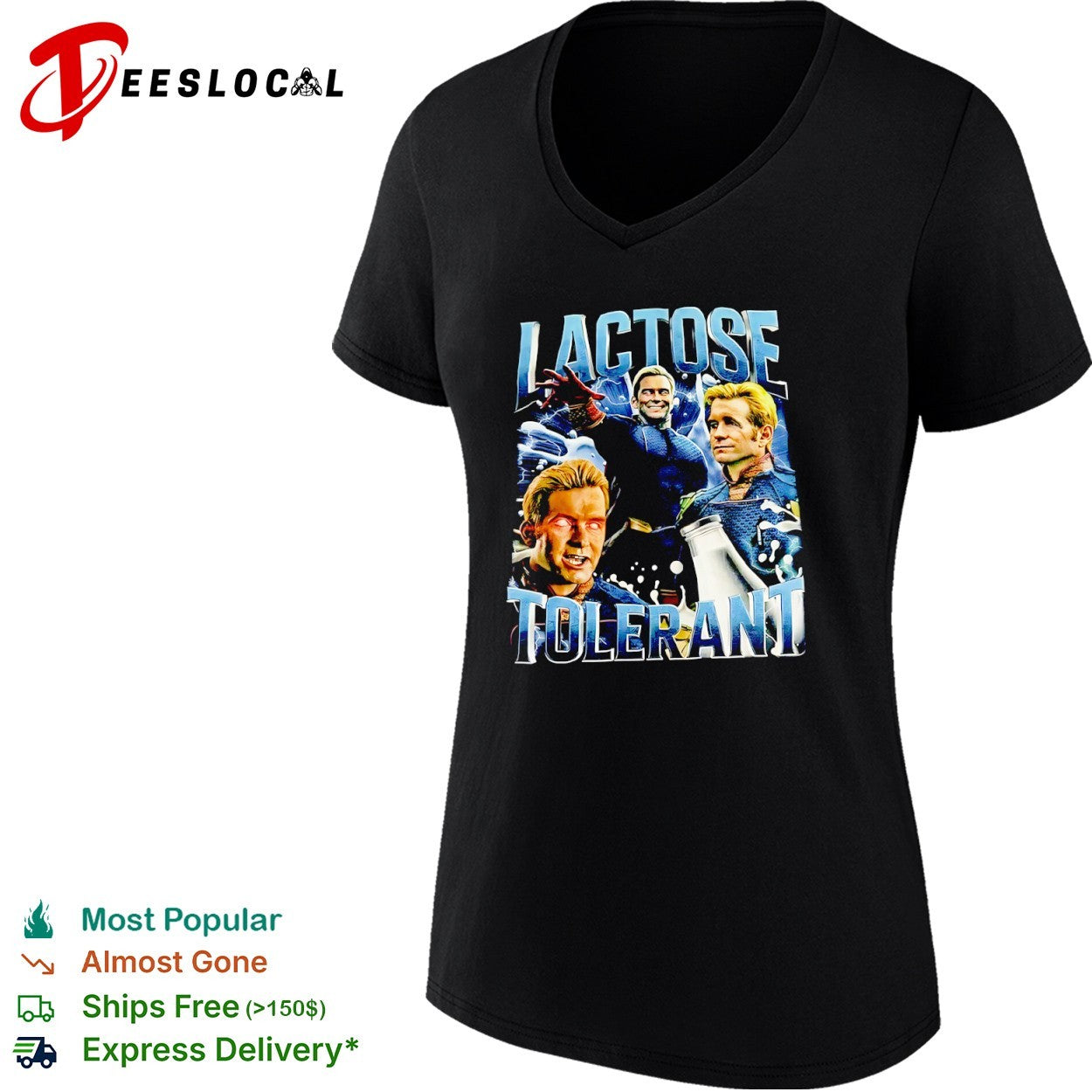 The Boys Homelander lactose tolerant milk parody shirt