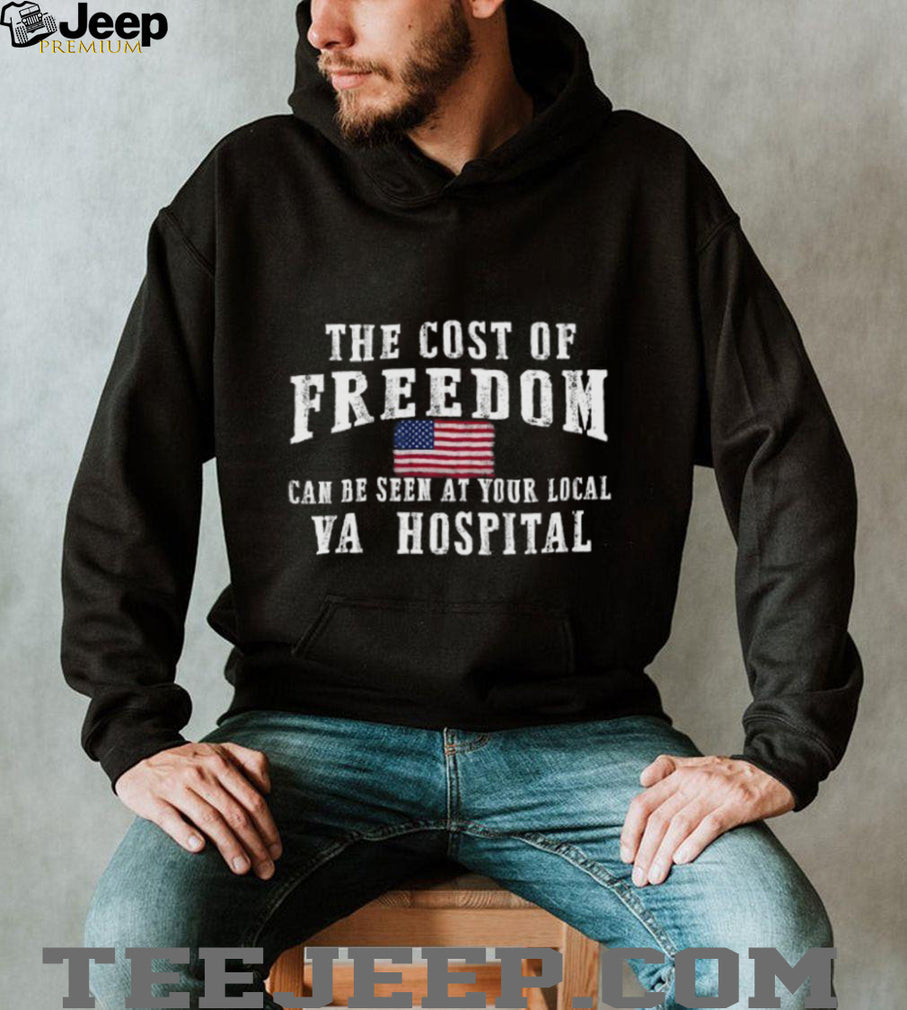 The Cost of Freedom VA Hospital Veteran Tribute Black T Shirt
