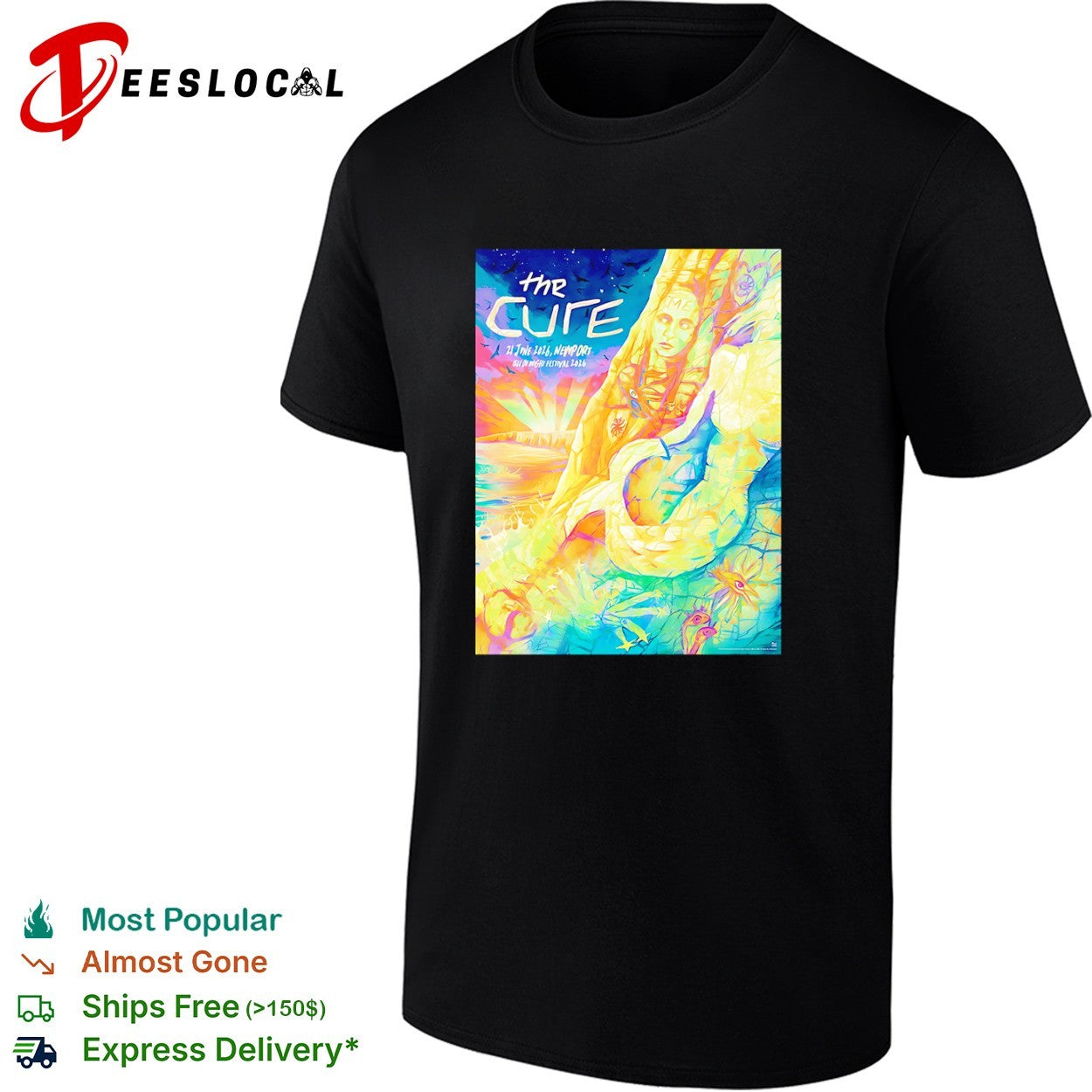 The Cure 21 June 2026 Newport Isle of Wight Festival 2026 concert event shirt