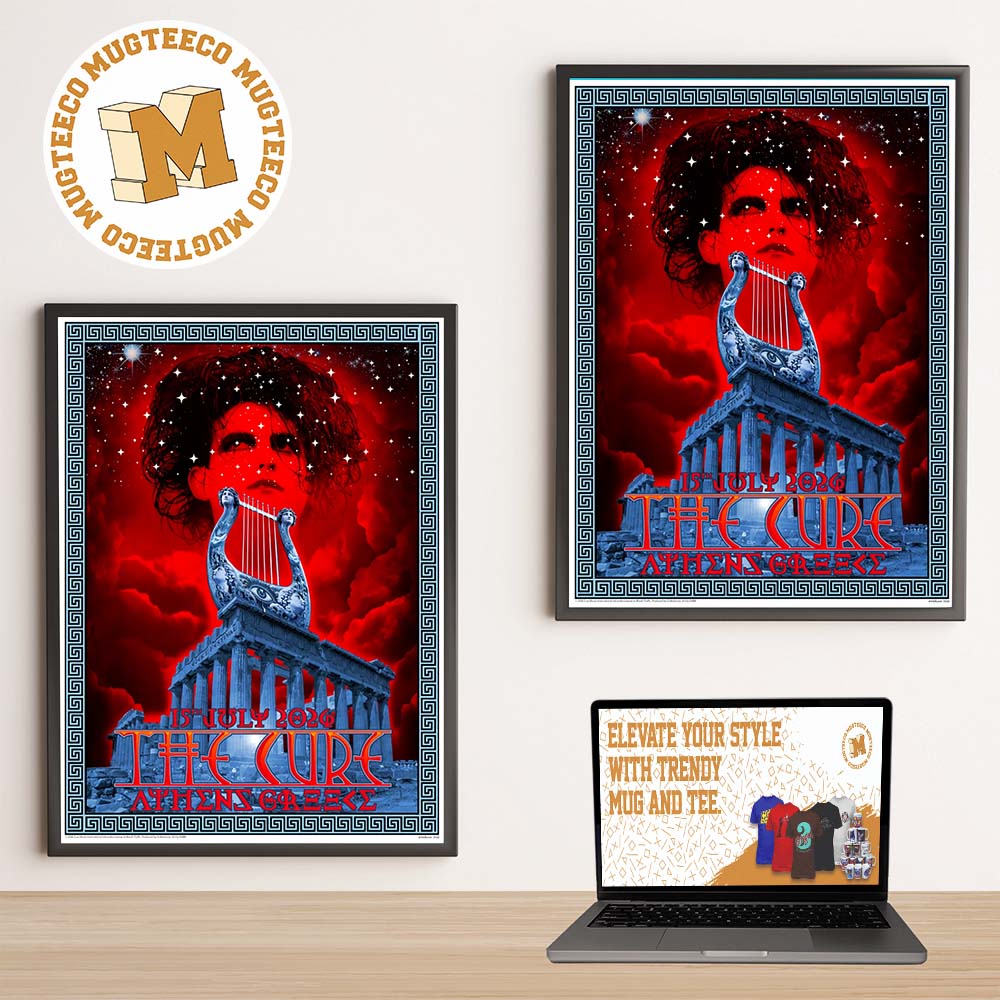 The Cure Athens 2026 Limited Edition Event Poster On July 15 2026 Home Decor Poster Canvas