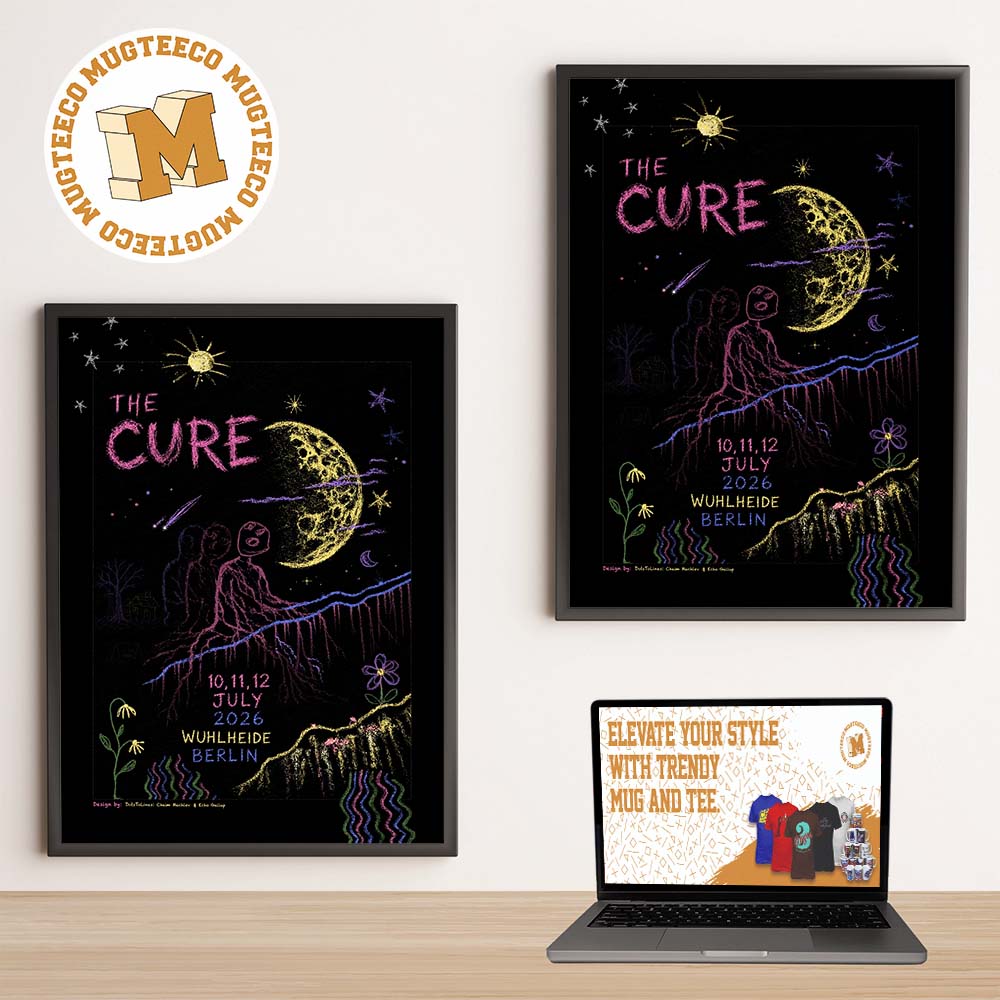The Cure Berlin 2026 Event Poster At Wuhlheide On July 10 11 12 2026 Home Decor Canvas