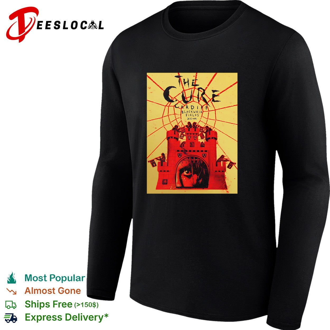 The Cure Cardiff Wales at Blackweir Fields On 24 June 2026 shirt
