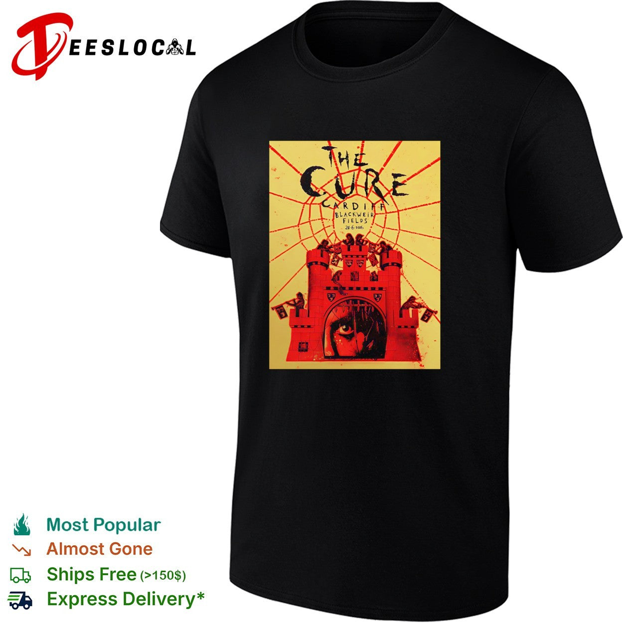 The Cure Cardiff Wales at Blackweir Fields On 24 June 2026 shirt