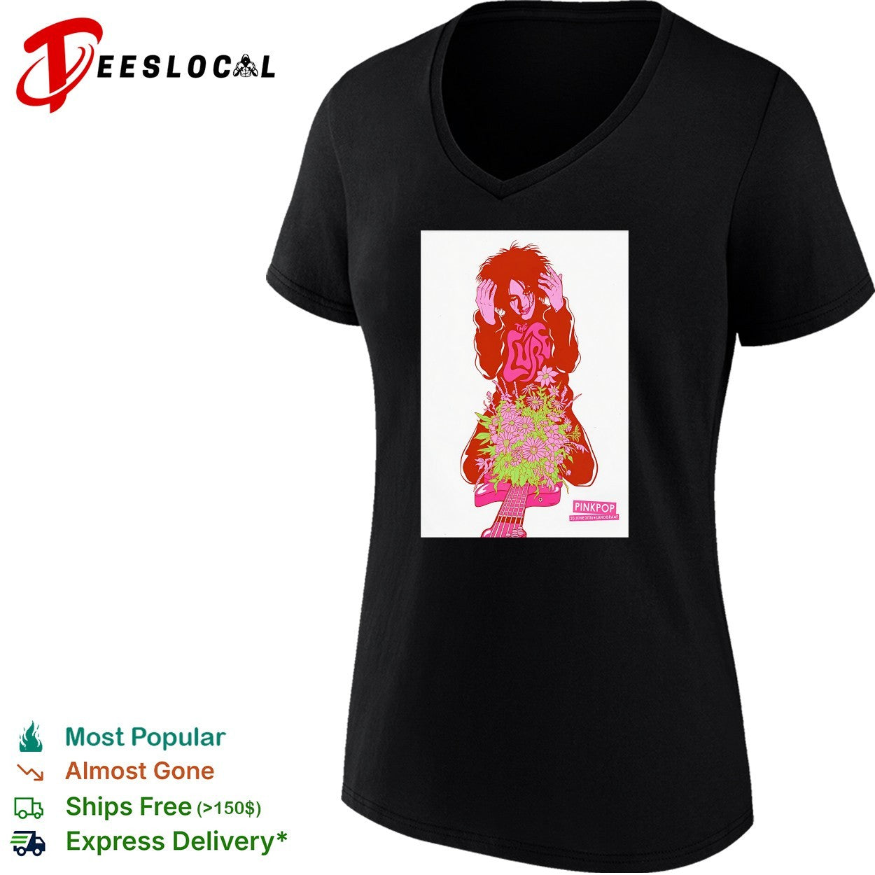 The Cure Pinkpop 2026 Landgraaf poster shirt