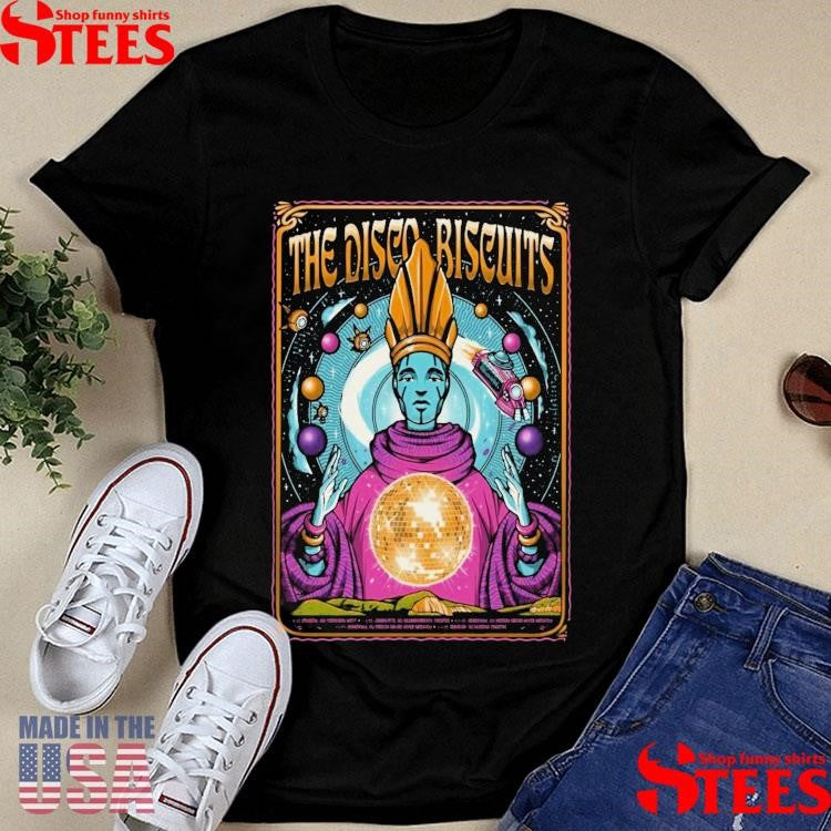 The Disco Biscuits Celebrating 30 Years 2025 Tour On June 2025 The Space Wizard Art And Tour Dates T-shirt