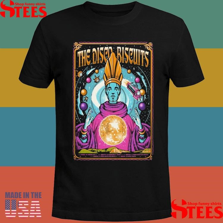 The Disco Biscuits Celebrating 30 Years 2025 Tour On June 2025 The Space Wizard Art And Tour Dates T-shirt