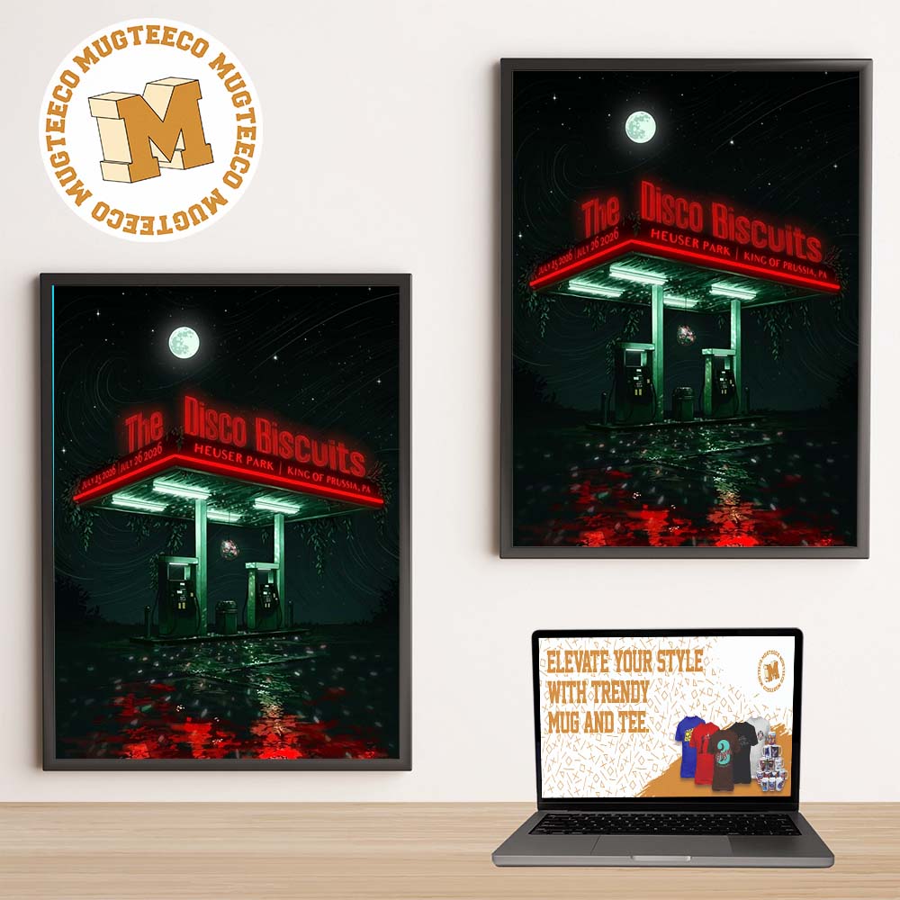 The Disco Biscuits King Of Prussia PA 2026 Event Poster At Heuser Park 2 Night July 25 And 26 2026 Home Decor Poster Canvas