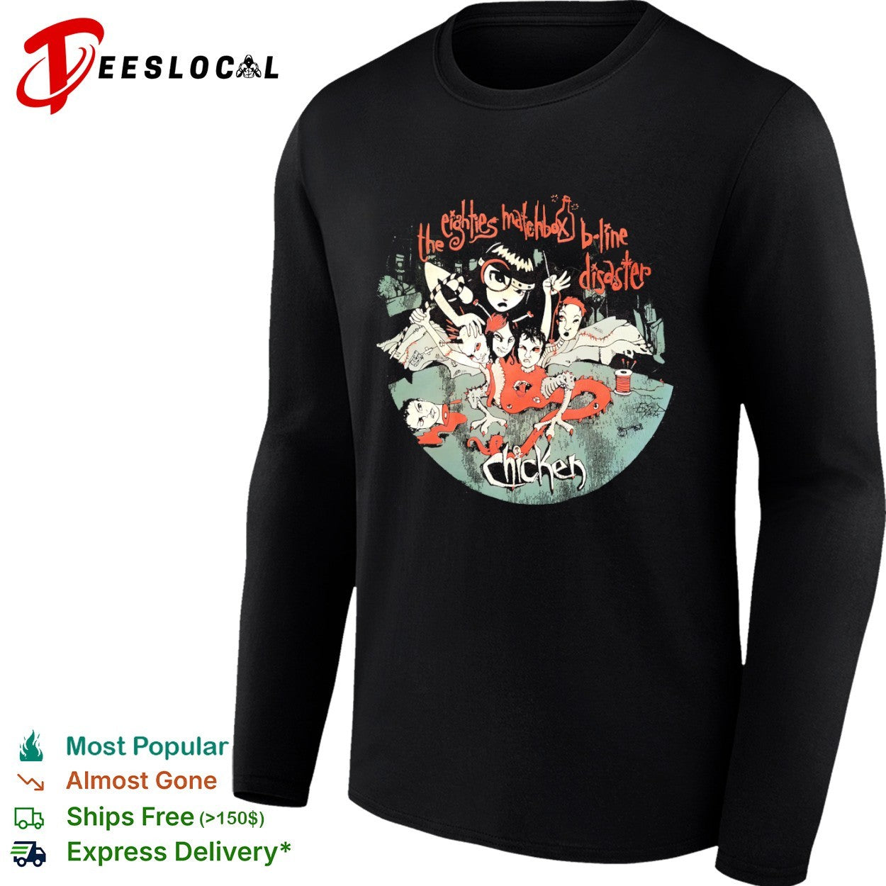 The Eighties Matchbox B-Line Disaster Chicken Band Logo Alternative Rock Shirt