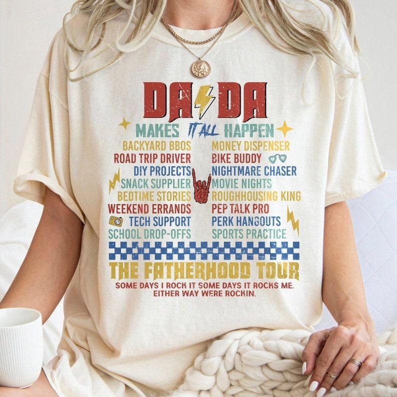 The Fatherhood Tour , Da Da , Rockin Fatherhood , Fatherhood , Retro Fathers Day T-Shirts, Hoodie, Sweatshirt | CiraTrend.com