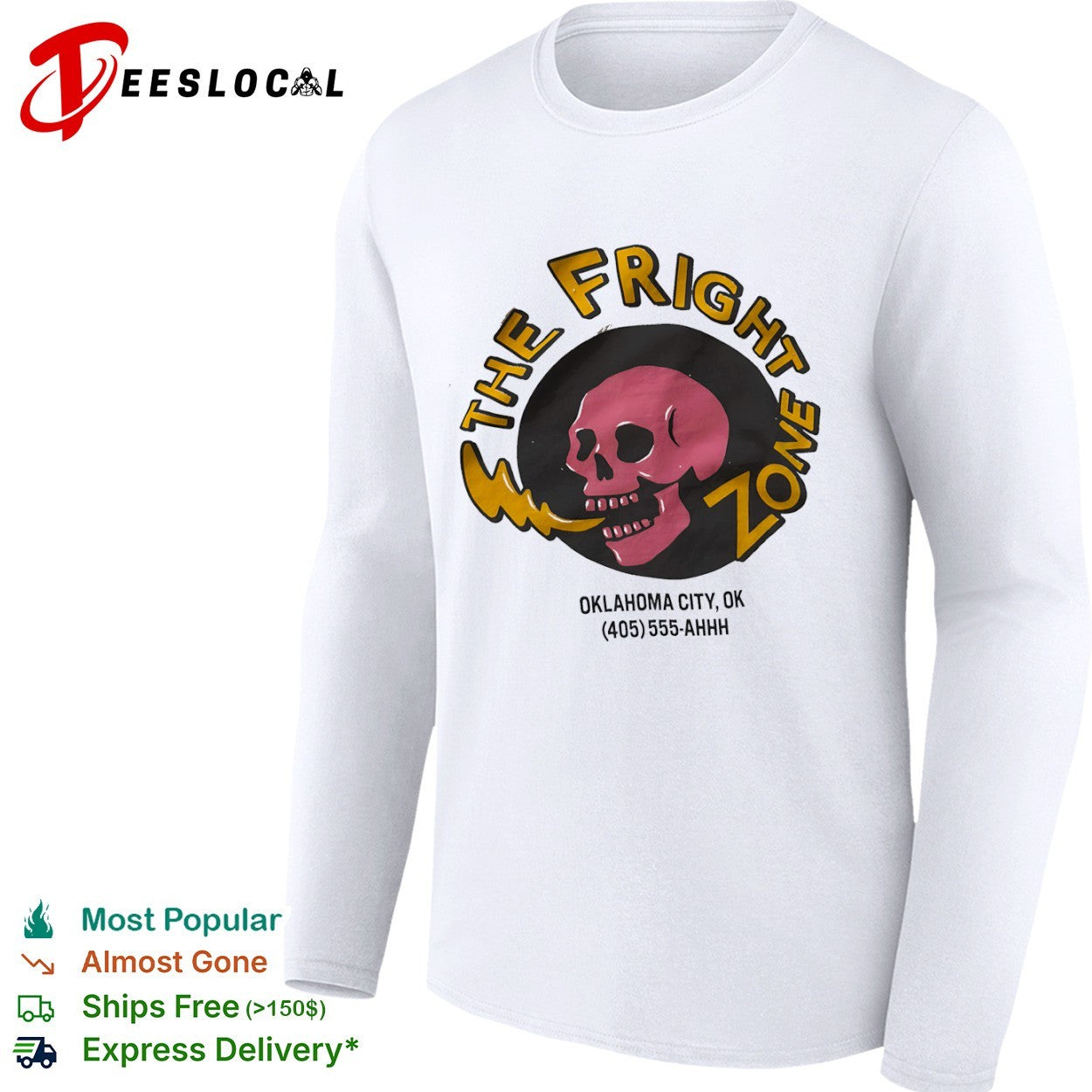 The Fright Zone Oklahoma City skull cartoon shirt