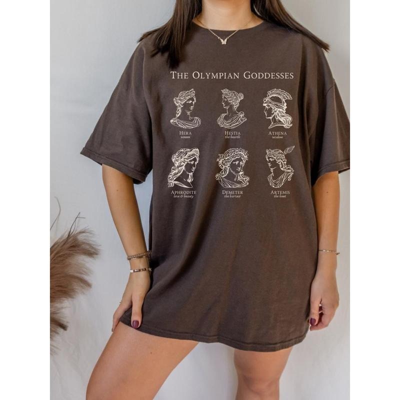 The Goddesses Greek mythology Classic Literature tshirt * athena aphrodite demeter artemis * homer Illiad muses fates *...