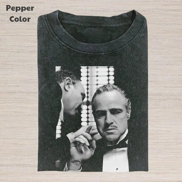 The Godfather Vintage Graphic Tee, Michael Corleone T-Shirt, Movies Tee, Unisex Meme Cringe Funny Dumb Shirt, Menswear...