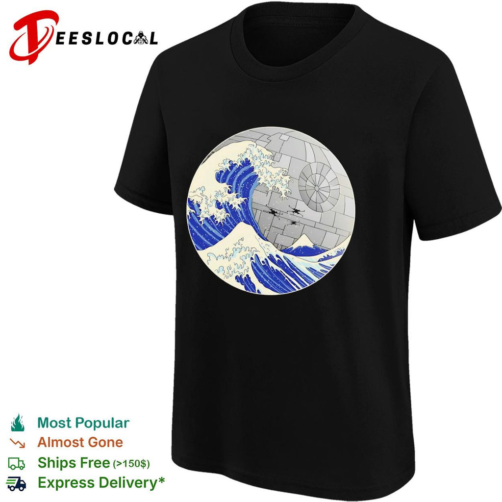 The Great Wave off Kanagawa and the Death Star shirt