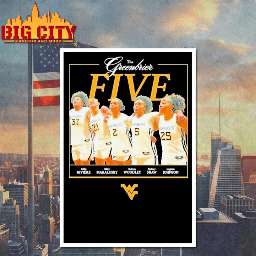 The Greenbrier Five Wvu Womens Basketball Team Shirt