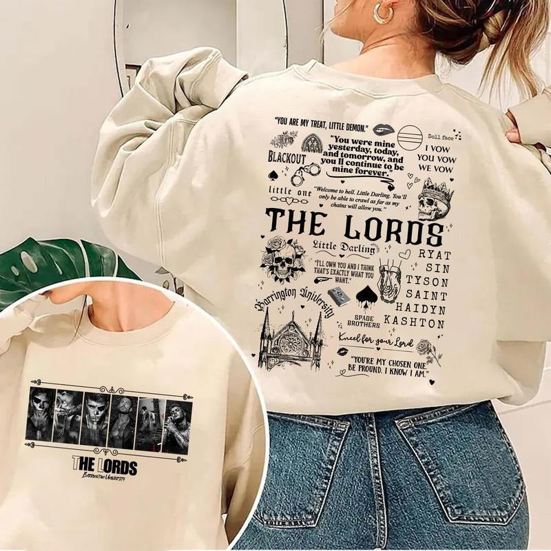The LORDS Series Book Boys 2 Sides Sweatshirt, Barrington University Shirt, Shantel Tessier Merch, LORDS Series Shirt,...
