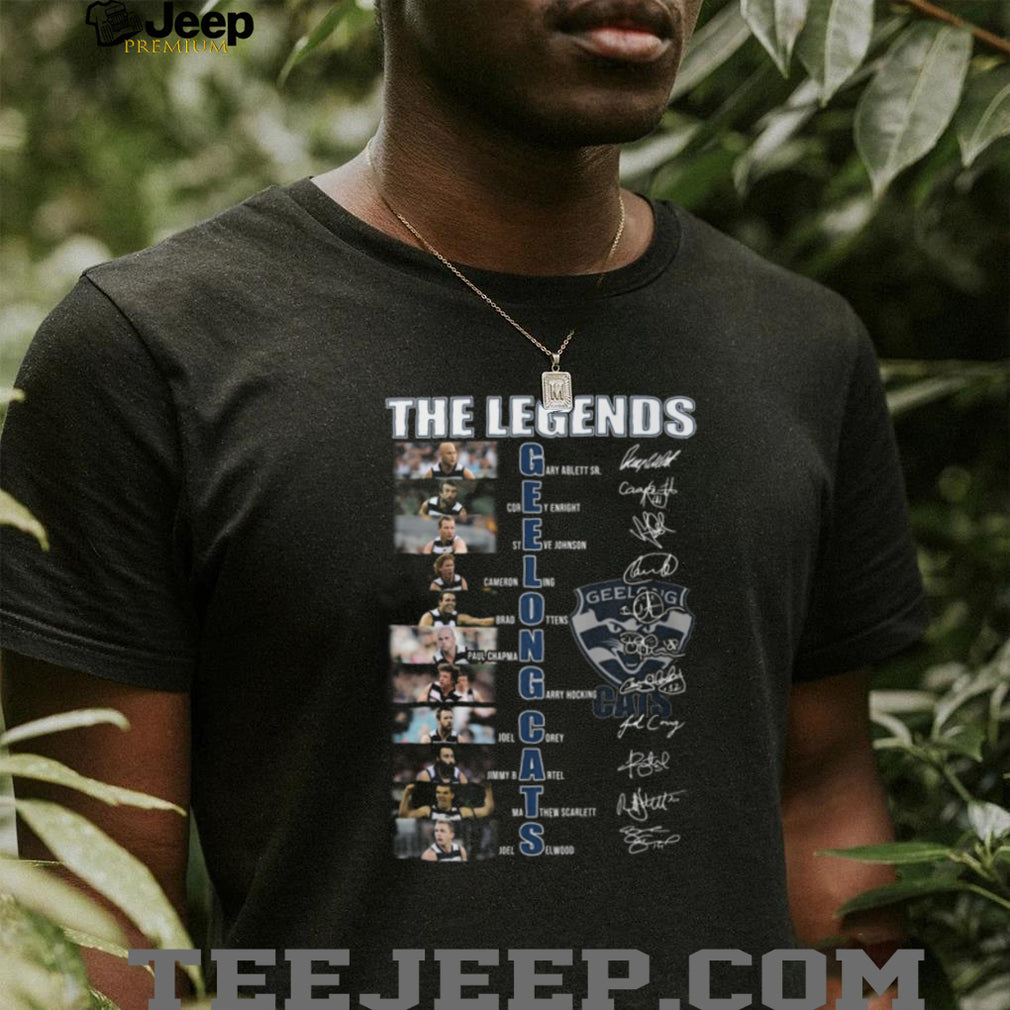 The Legends of Geelong Cats Acrostic Player Signature T Shirt