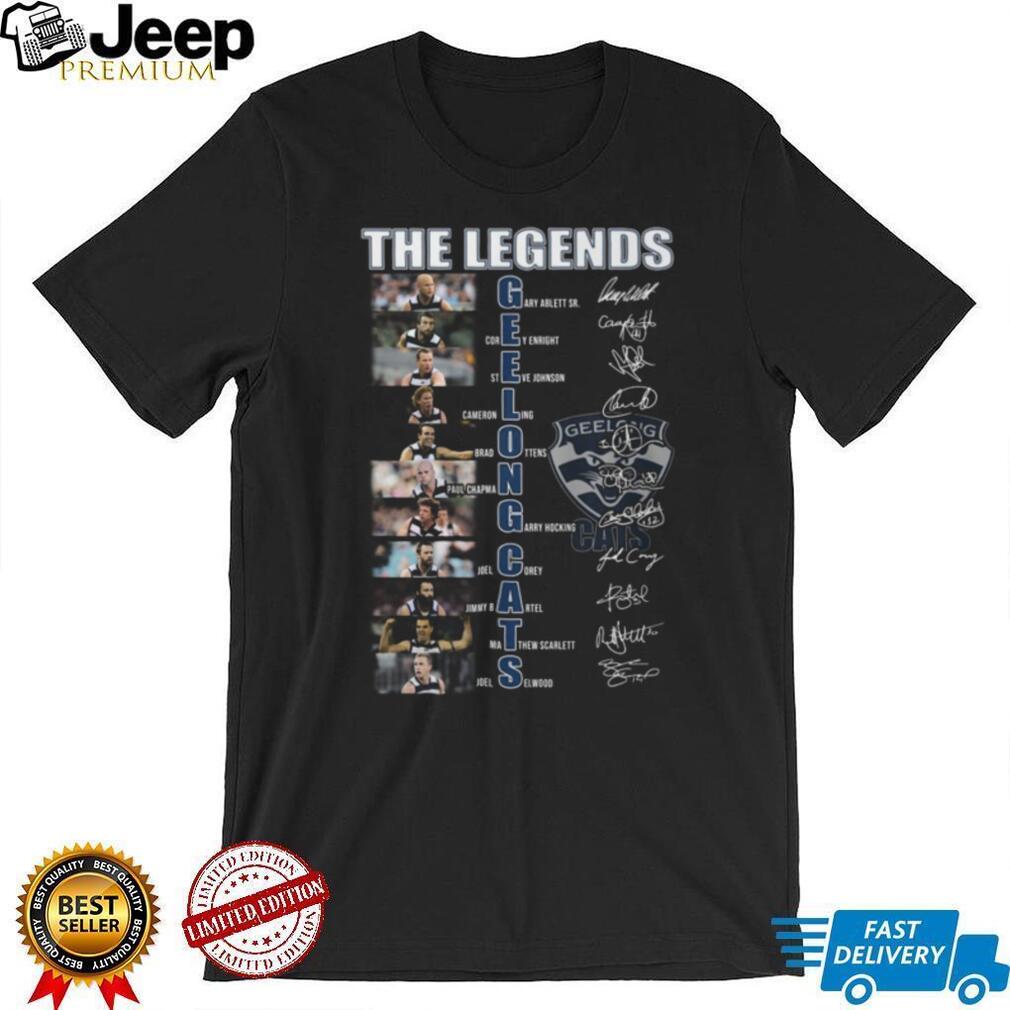 The Legends of Geelong Cats Acrostic Player Signature T Shirt