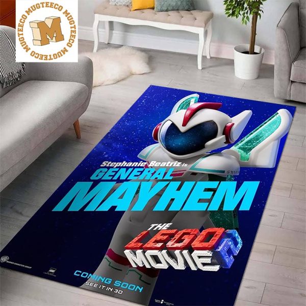 The Lego Movie Part 2 Stephanie Beatriz Is General Mayhem Area Rug Home Decor