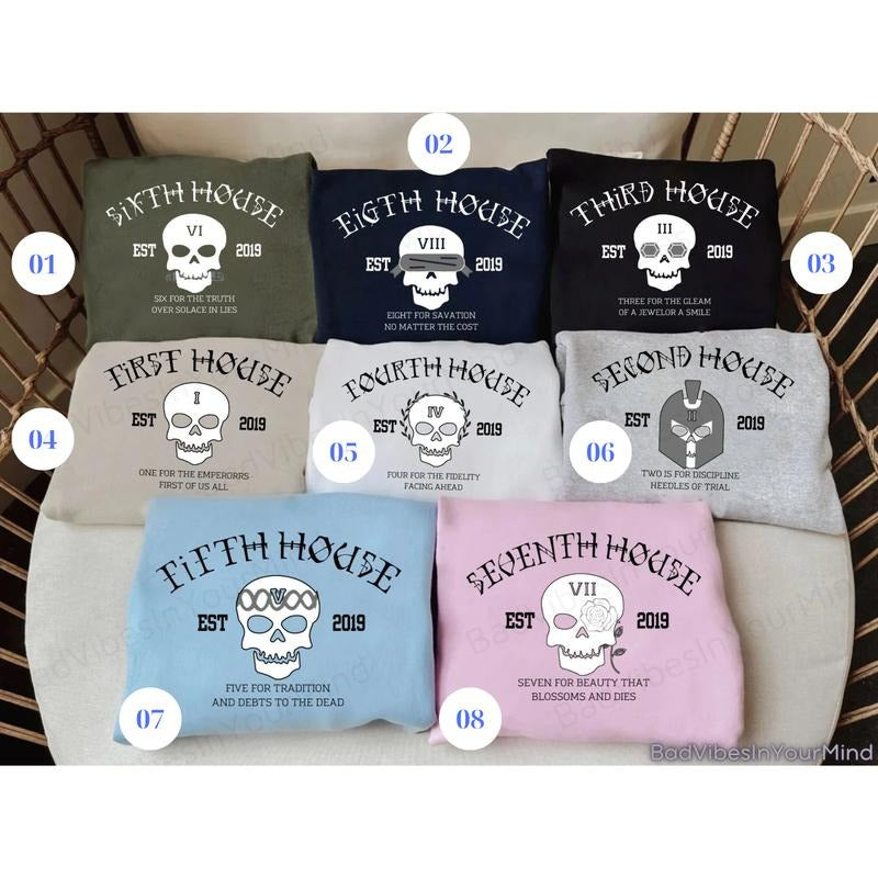 The Locked Tomb Sweatshirt, Houses of Gideon the Ninth Matching Sweatshirt, Gideon the Ninth Sweatshirt, Nona the Ninth...