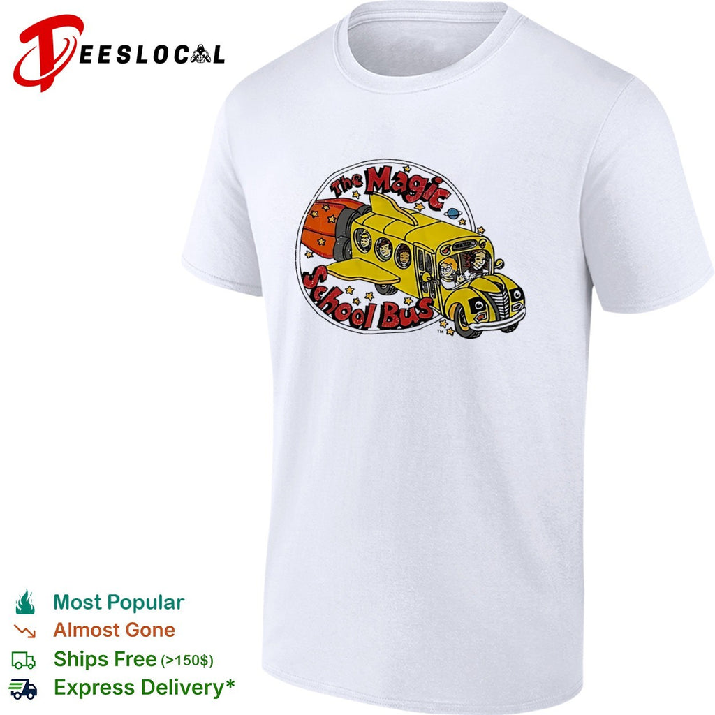 The Magic School Bus Ms Frizzle and Arnold Class Characters Retro Cartoon shirt