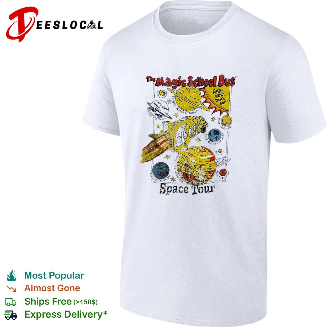 The Magic School Bus Space Tour The Sun Saturn Uranus Earth Jupiter Neptune shirt