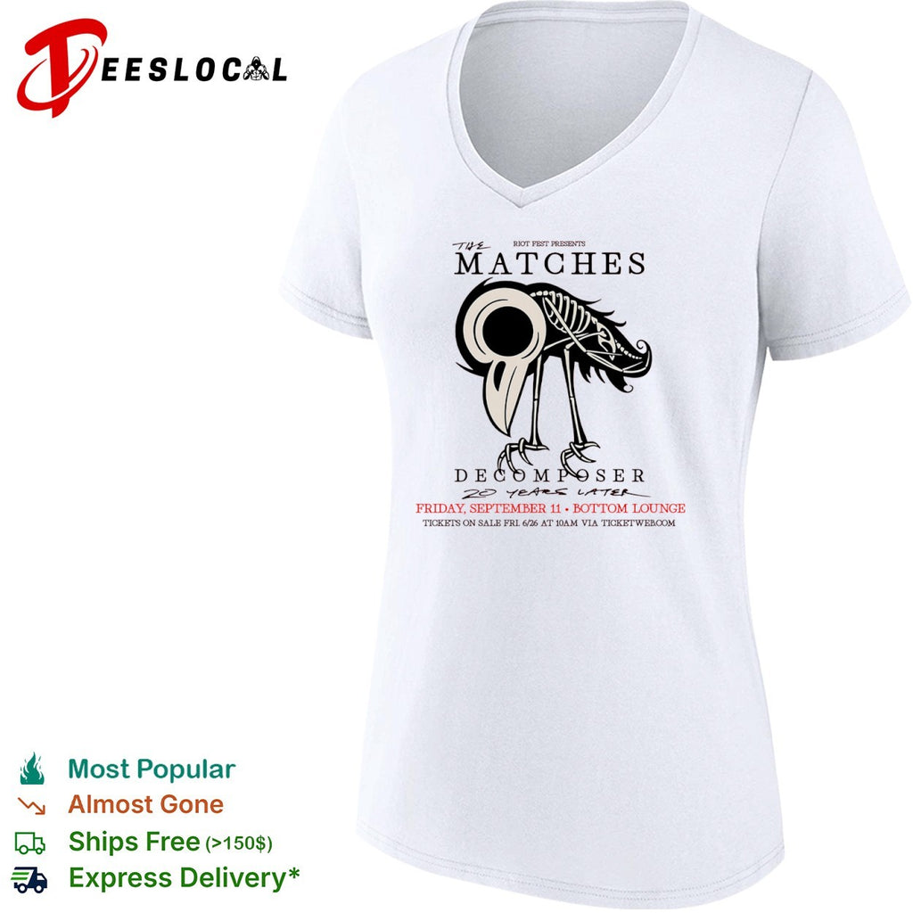 The Matches Decomposer 20 years later band tour shirt